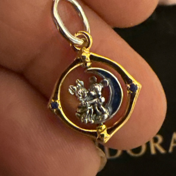 Pandora Gold and Silver Crescent Charm - Picture 5 of 7